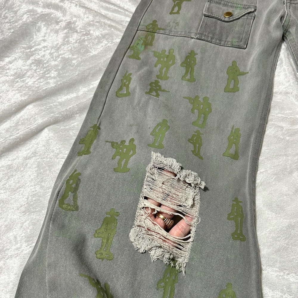 NWT DasYori Toy Soldier Men’s Flare Streetwear Jeans - Picture 6 of 11